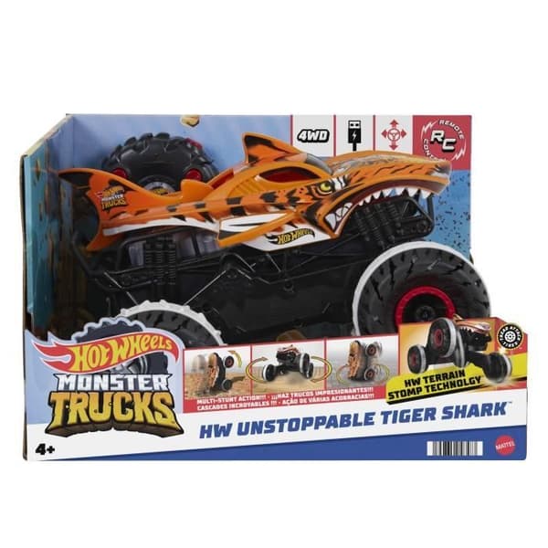 Hot Wheels®-Monster Trucks-The Unstoppable Tiger Shark-RC Fordon HGV87