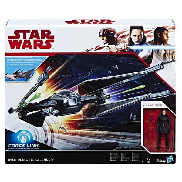 STAR WARS - Tie Silencer Vehicle + Kylo Ren Figure 10cm - HASBRO - Ljud, specialeffekter och projektil ingår
