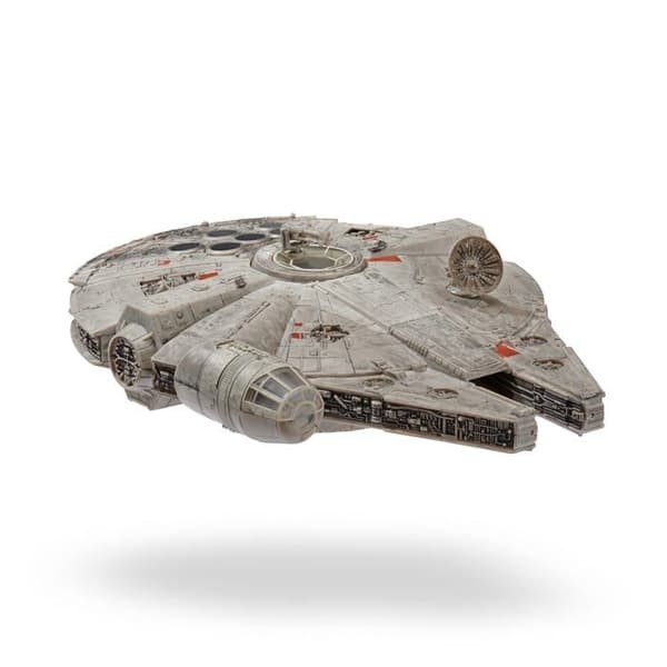 Bizak - 62610022 - Star Wars Micro Galaxy Squadron, Halcon Milanrio Ship with Lux and Sound, Includes 4 Figures ()