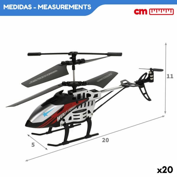 Helikopter med Fjernbetjening Colorbaby (2 enheder)