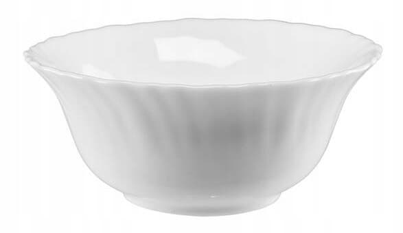 Hvid rund salatskål 15,5 cm Bianco