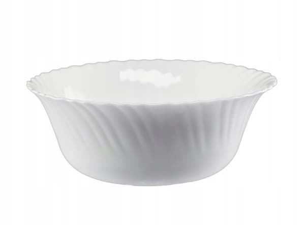 Skål för soppor och snacks, vitt glas, 20 cm