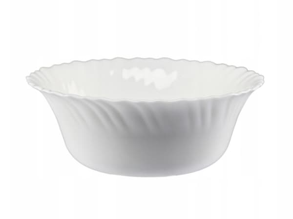 Sopp- och snackskål, vit keramik, 17,5 cm