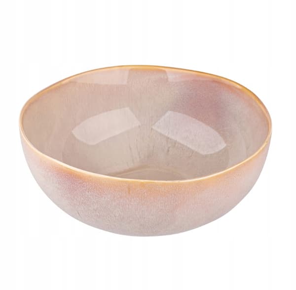 Modernt mönster krämfärgad porslinsskål 22 cm