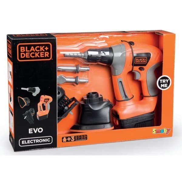 SMOBY Black &amp; Decker 3 i 1 skalbar skruvmejsel
