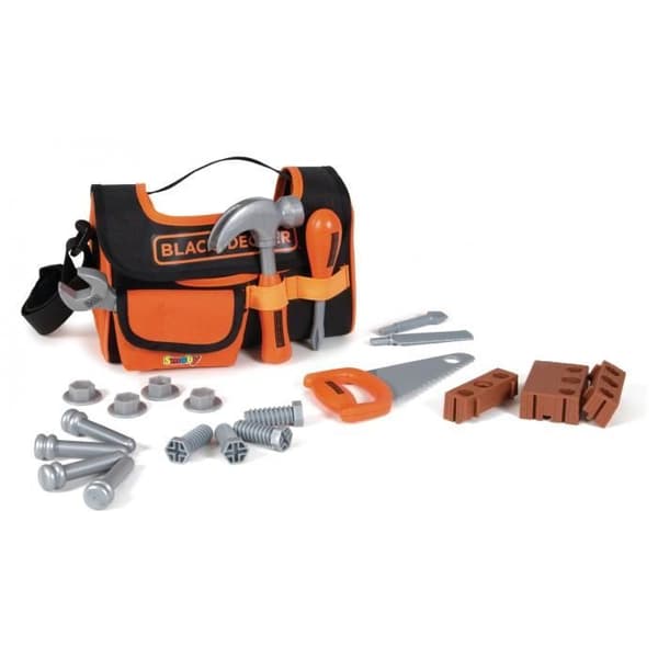 SMOBY Black + Decker Fabric Tool Box + 4 Acs
