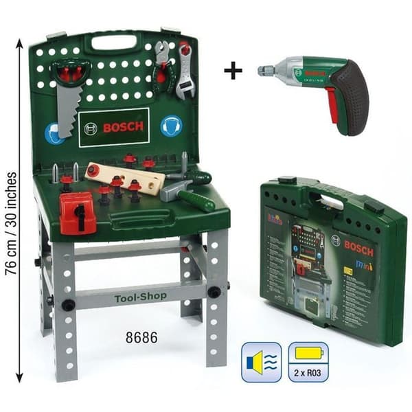 Bosch hopfällbar arbetsbänk med skruvmejsel - Klein - 8686 - För barn - Inomhus - Bosch Mini