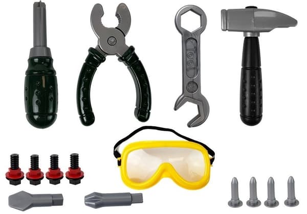 Toy DIY-set med borr och hjälm