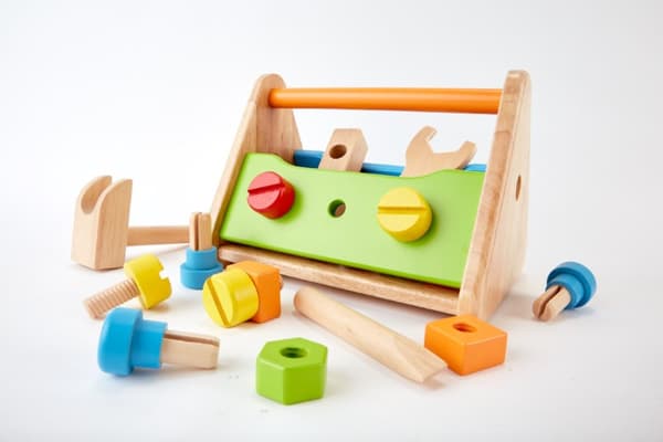 Pintoy Verktygslåda till barn m/tillbehör av trä