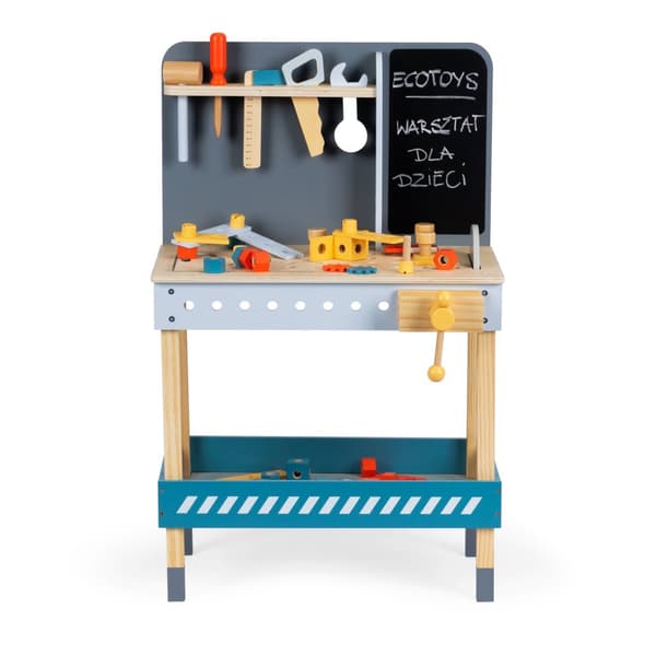 Legetøjsarbejdsbord - med værktøj - 50x29,5x49 cm - træ