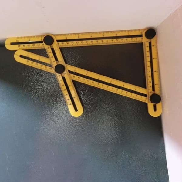 Mätverktyg - Multi-Angle Linjal - Modell Angle-izer - Plast - 30 cm - Gul