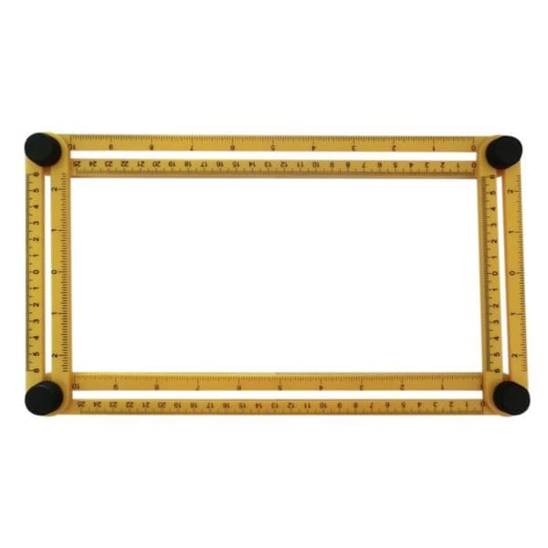 Mätverktyg - Multi-Angle Linjal - Modell Angle-izer - Plast - 30 cm - Gul