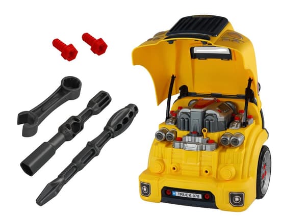 Verkstad Motor Buss Demontering DIY Kit Gul buss