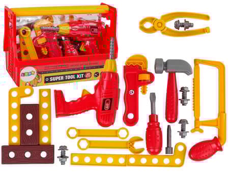Værktøjssæt Box Hammer Tang Rød