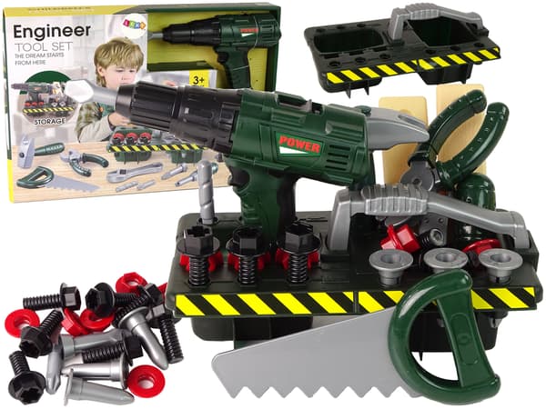 DIY Kit Organizer Batteridriven skruvmejsel grön