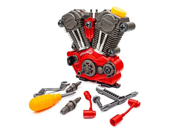 Tinker's Toy Spinning Engine