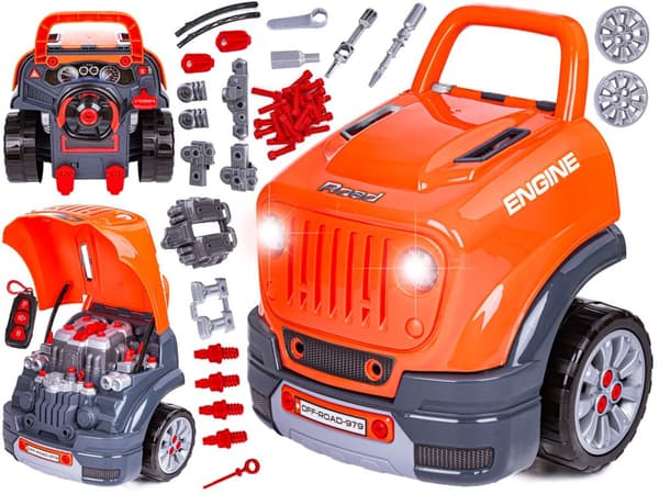 Mekanikersæt, Bil Auto Motor adskillelse, Værksted 61 Elementer, Orange JEEP