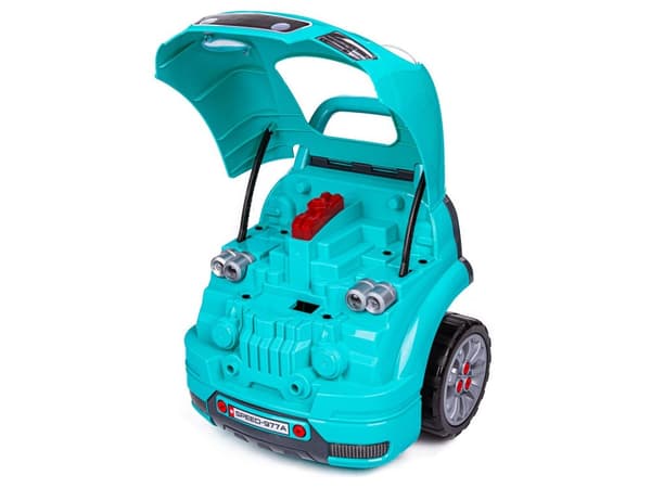 Mekaniksæt, bil, automotor, værksted 61 elementer, blå Porsche