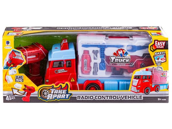 2,4 GHz RC Truck + Formula Racer, purkamis- ja kokoamissarja, tarvikkeet + työkalut