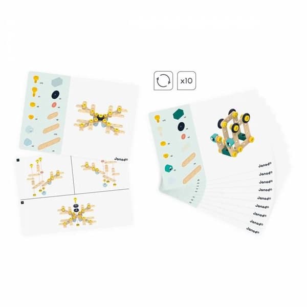 Barrel 100 Pieces Brico'Kids - Byggspel för barn - 98 tillbehör + 2 verktyg - Imitationsspel - Från 3 år
