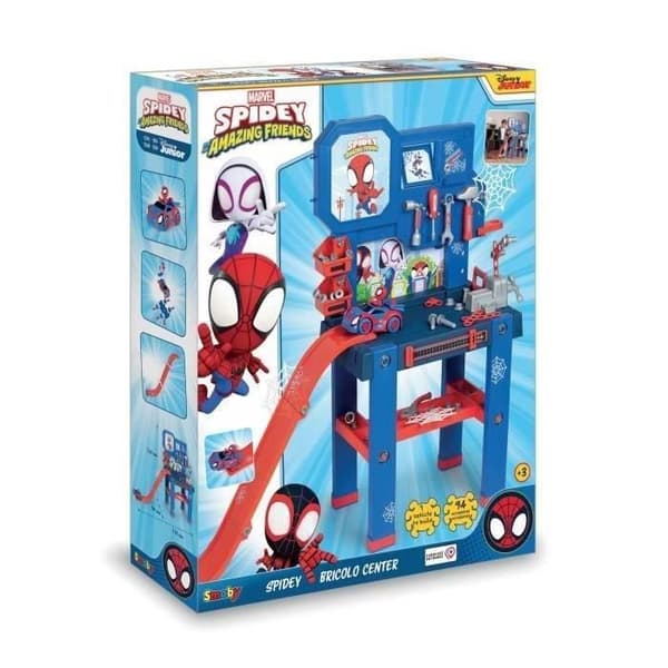 Bricolo Center Spidey Arbetsbänk - Smoby - Vit - 4 - 3 år - Blandat - Plast - Inomhus - Flerfärgad - Barn