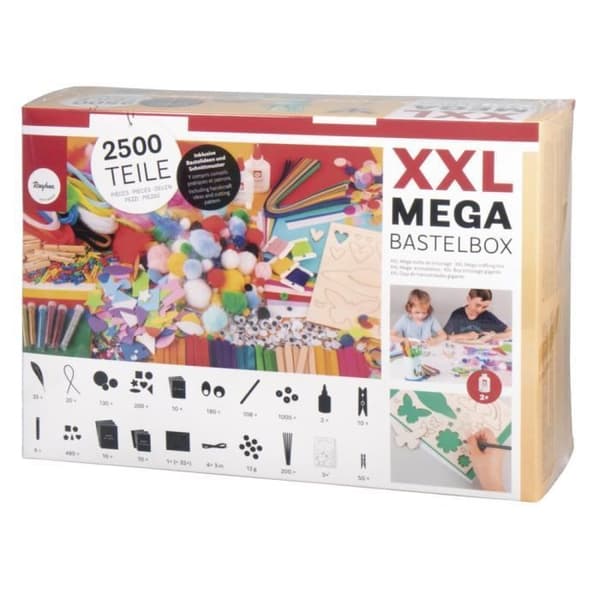 XXL-Mega-pyssellåda, 2 500 stycken, låda