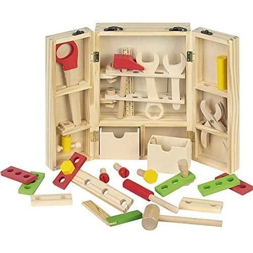 WDK- Imitation Toy, Handyman's Wooden Tools Case
