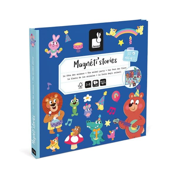 Magnéti'Stories Animal Festival - Magnetiskt utbildningsspel med 30 magneter - Barnleksak i FSC-kartong - Från 3 år