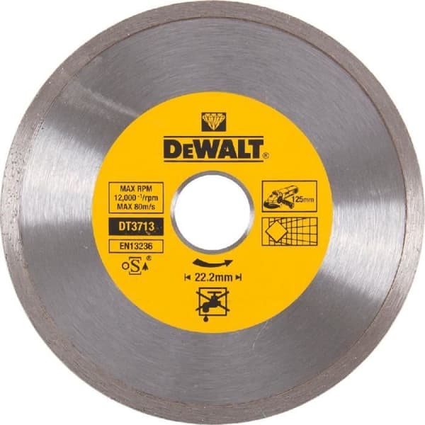 DEWALT Diamantklingor för torrkapning, kontinuerlig kant 125 mm Ø - DT3713-QZ
