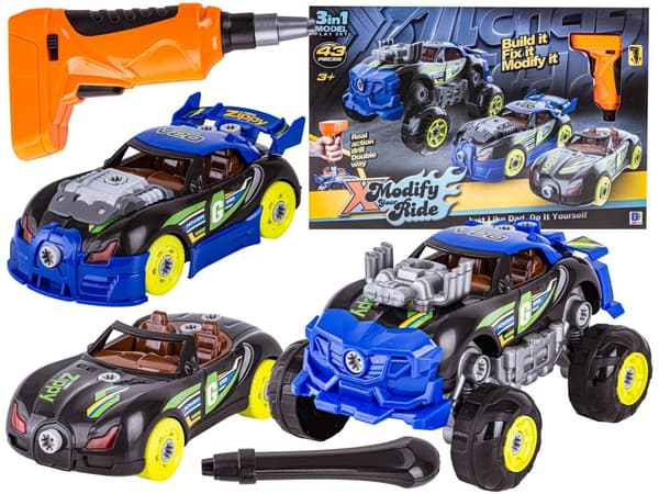 Sport, terrängbil för demontering och montering av 3in1 TUNING + skruvmejsel, Monster Truck