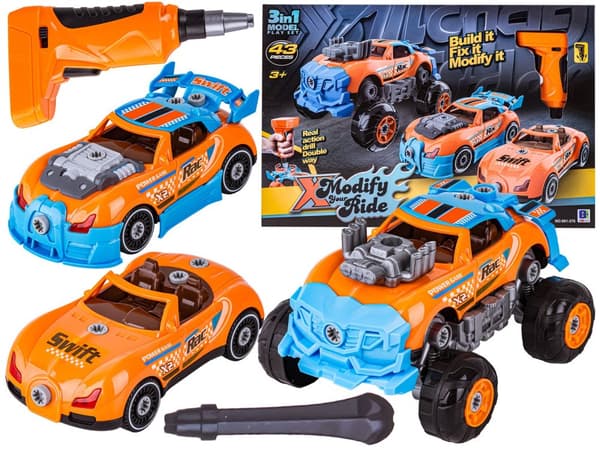 Sport, terrängbil för demontering och montering av 3in1 TUNING + skruvmejsel, Monster Truck