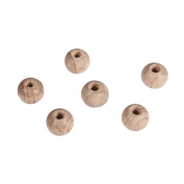 Pärlor Trä - Rayher - Ø 6 Mm - 135 stycken - Naturligt trä - Dekorativa objekt