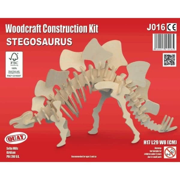 Stegosaurus - QUAY - FSC byggsats i trä