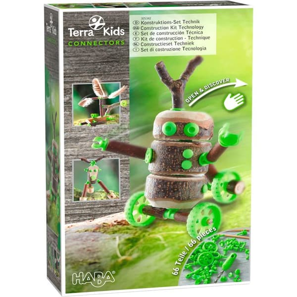 Connectors Kit - HABA - Terra Kids - Byggspel - Barn - Brun och grön