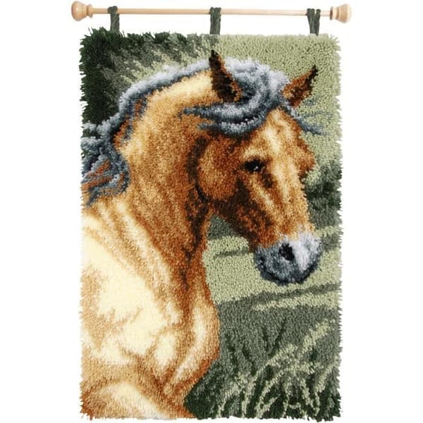 Vervaco Latch Hook Rug Kit 18"X28"-Häst