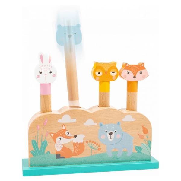 Formpassande träspel - Small Foot - Silly Bois - 4 hoppande djur - Barns motorik