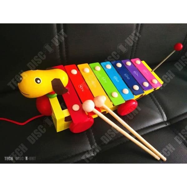 TD® Träleksak Litet pianoljud Knacka Barninstrument Musik Lärande Lekfull Lärande Färger Lek Hund Hammer Present