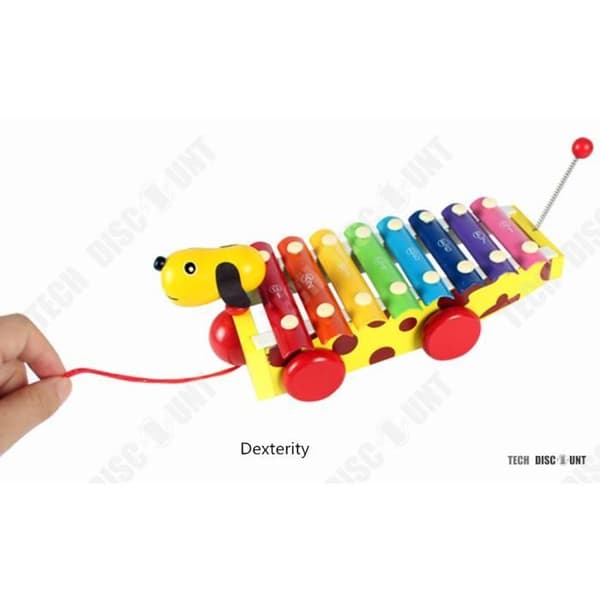 TD® Träleksak Litet pianoljud Knacka Barninstrument Musik Lärande Lekfull Lärande Färger Lek Hund Hammer Present