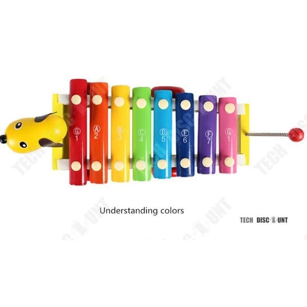 TD® Träleksak Litet pianoljud Knacka Barninstrument Musik Lärande Lekfull Lärande Färger Lek Hund Hammer Present