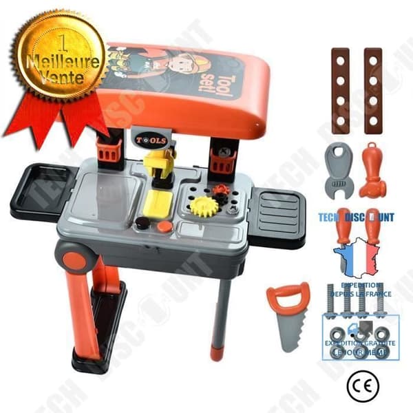 Mekaniskt Bricolageleksak - Teknik Rabatt - 2 i 1 Väska - Röd-Svart - Julklapp
