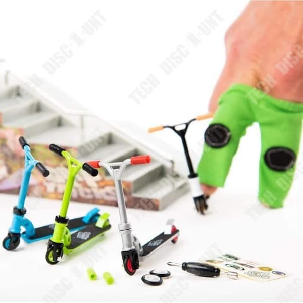 Finger Scooter - Grepp &amp; Tricks - Pack1 - 10 bitar - Orange - PVC och metall