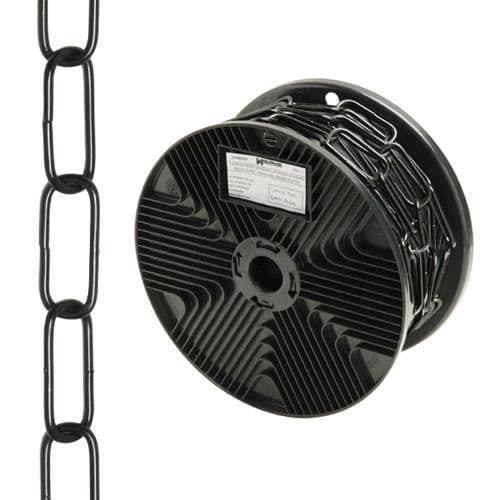 Cadena Decorativa Lisa Negra 3,4x43 mm. Rollo 20 meter