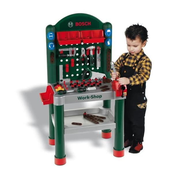 KLEIN - Bosch Work-Shop Toy Workbench med 79 tillbehör
