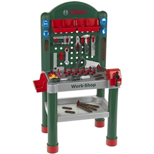 KLEIN - Bosch Work-Shop Toy Workbench med 79 tillbehör