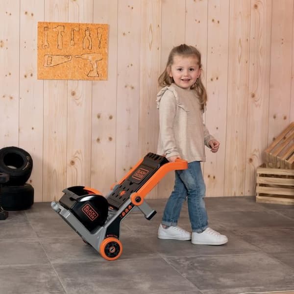 Smoby - Black+Decker - Handbil + 3 i 1 låda - 19 tillbehör - Tillverkad i Frankrike