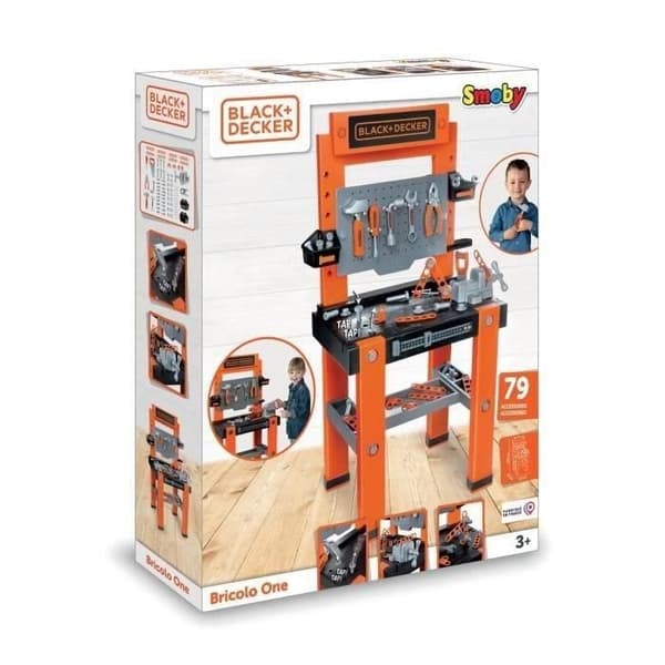 Smoby Black+Decker Bricolo One arbetsbänk för barn - Vit - 3 år och uppåt