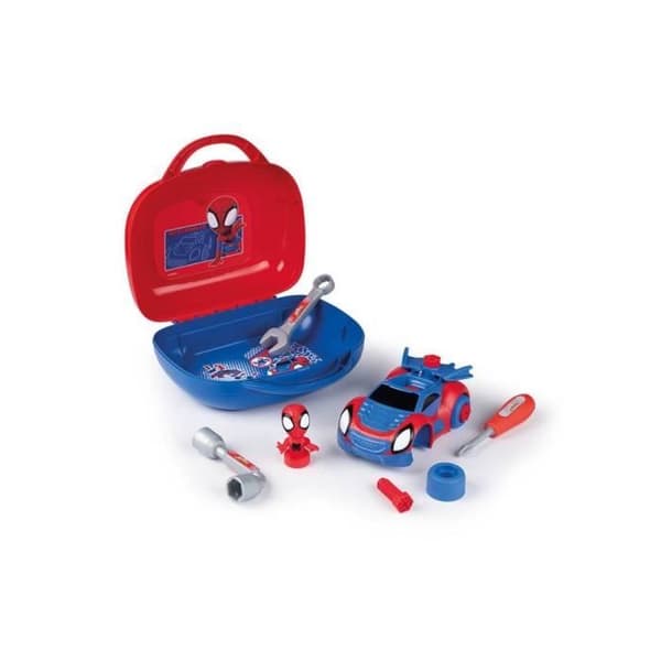 Smoby - Spidey - Gör-det-själv-verktygsfodral för barn - 13 tillbehör - Från 3 år