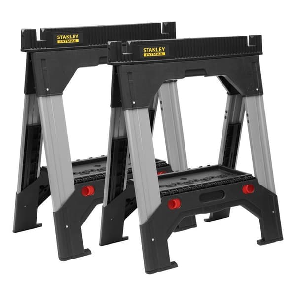 DEWALT FatMax hopfällbara bockar - Set om 2 - Max höjd 1m - Max belastning 50 kg - Svart stål