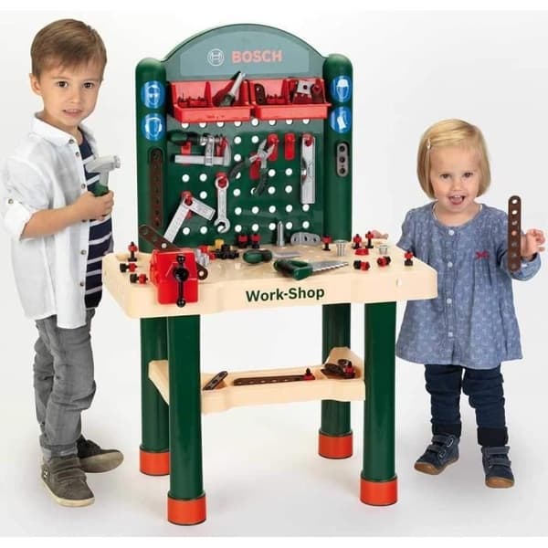 BOSCH - Barnarbetsbänk Arbetsbänk - 82 tillbehör