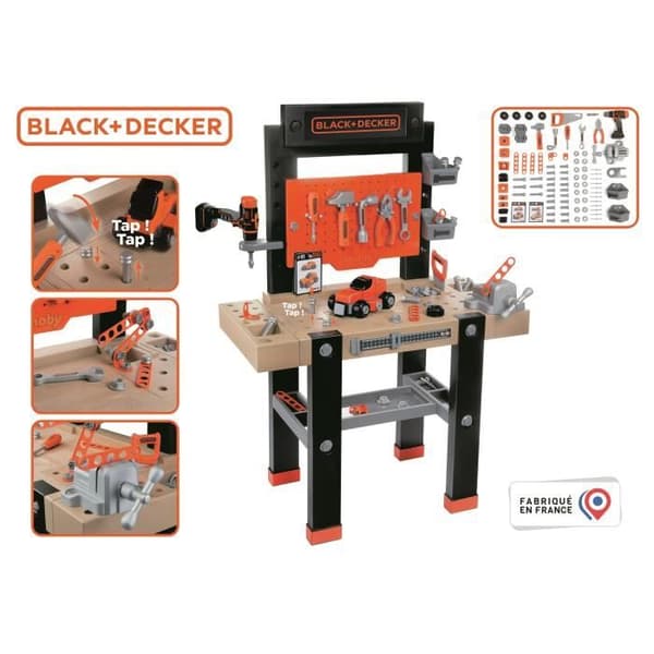 Smoby Legebænk til børn BLACK+DECKER